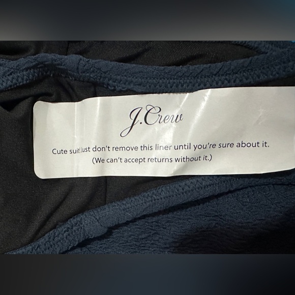 139 J.Crew | NWT Women’s Bikini Bottom Textured Dark Navy (size S) - Picture 9 of 12